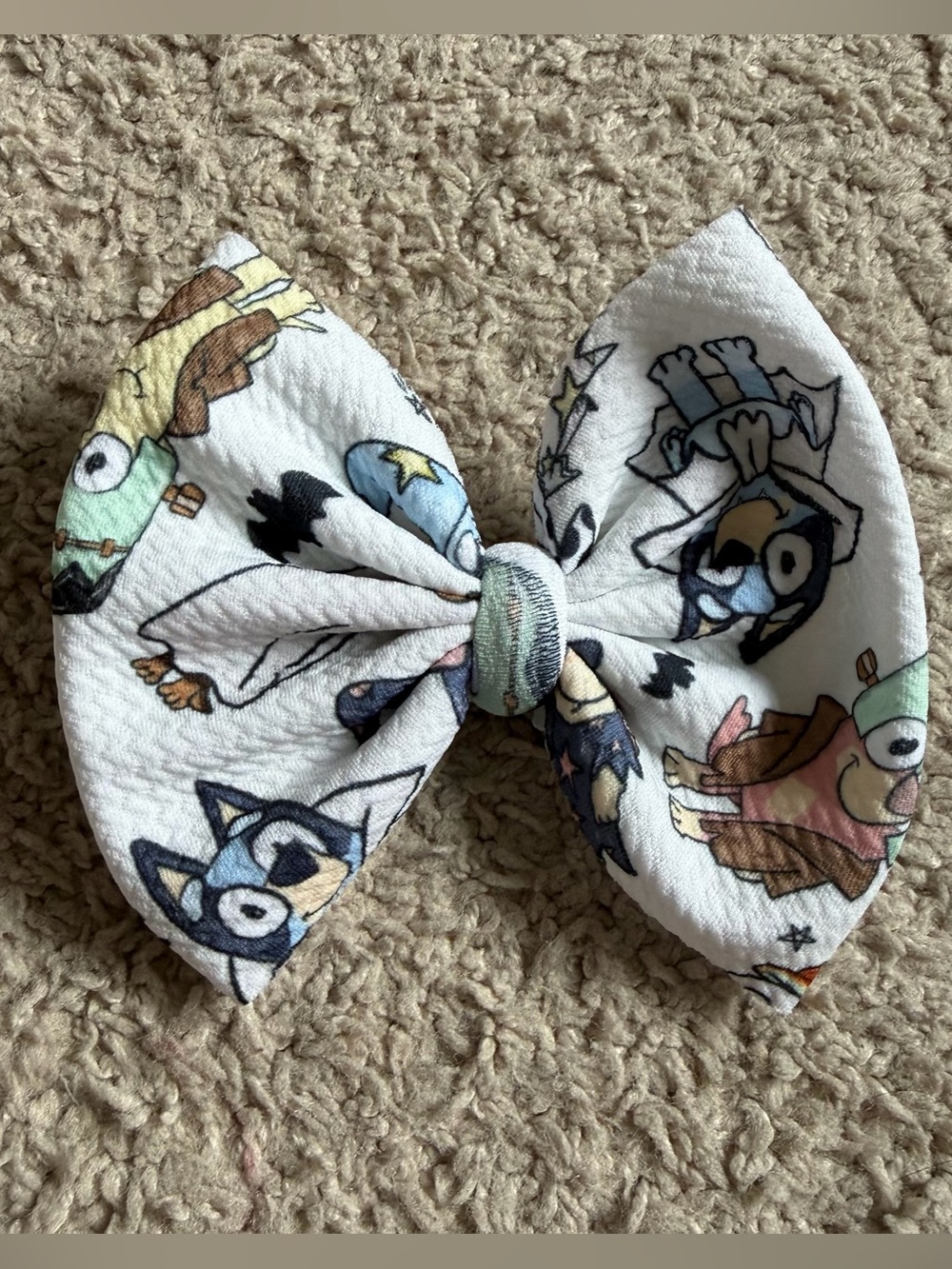 Handmade Bluey & Friends Hair Bow Clip